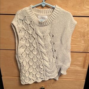 Zara kids Cream Cable Knit Sweater size 8